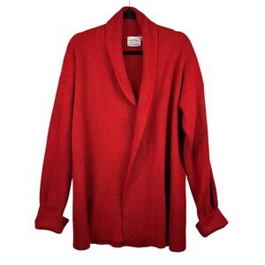 Vintage Separate Issue Cardigan Sweater Women‎ Medium Red Shawl Collar Open